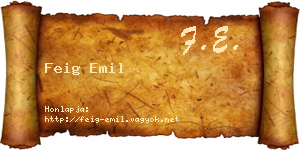 Feig Emil névjegykártya